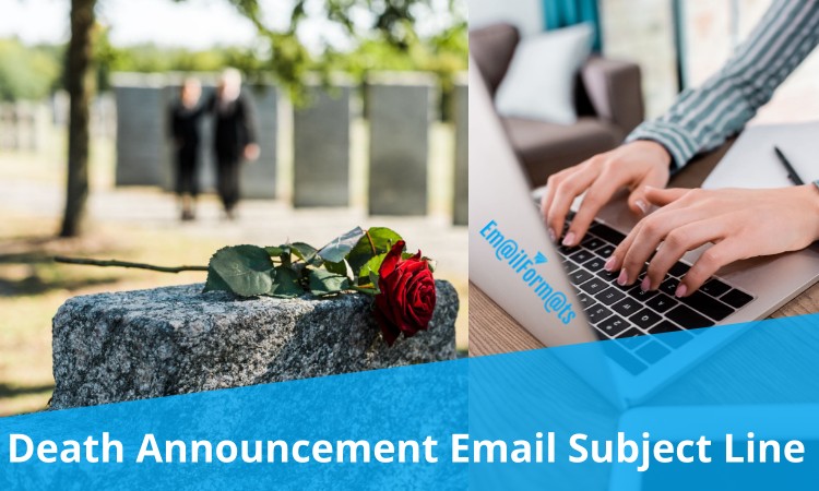 death announcement email subject line